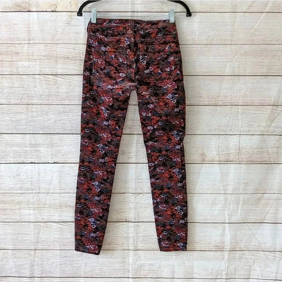 Pilcro & the Letterpress Size 25 High Rise Skinny Pants Floral Corduroy Stretchy - Picture 10 of 13